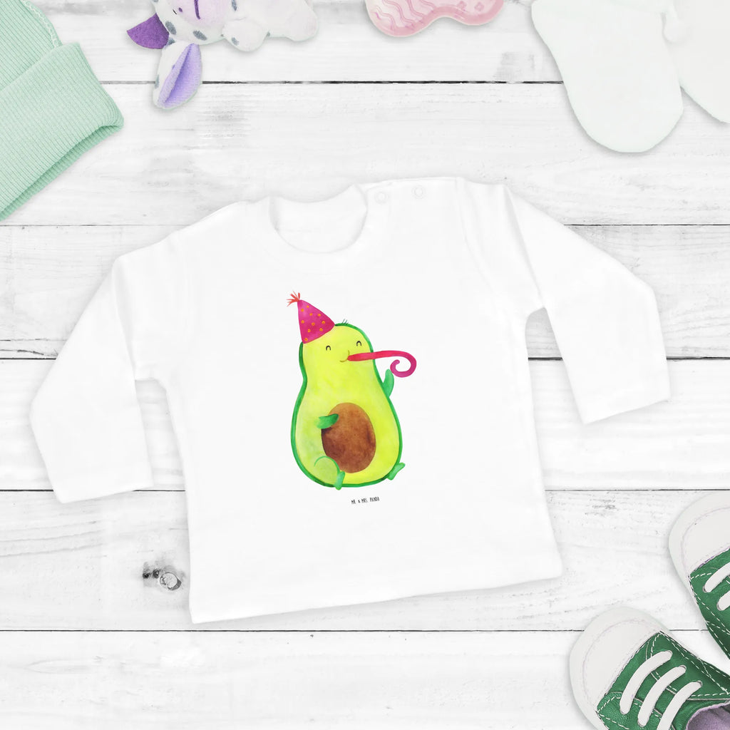 Baby Longsleeve Avocado Partyhupe Mädchen, Jungen, Baby, Langarm, Bio, Kleidung, Avocado, Veggie, Vegan, Gesund, Party, Feierlichkeit, Feier, Fete, Geburtstag, Gute Laune, Tröte