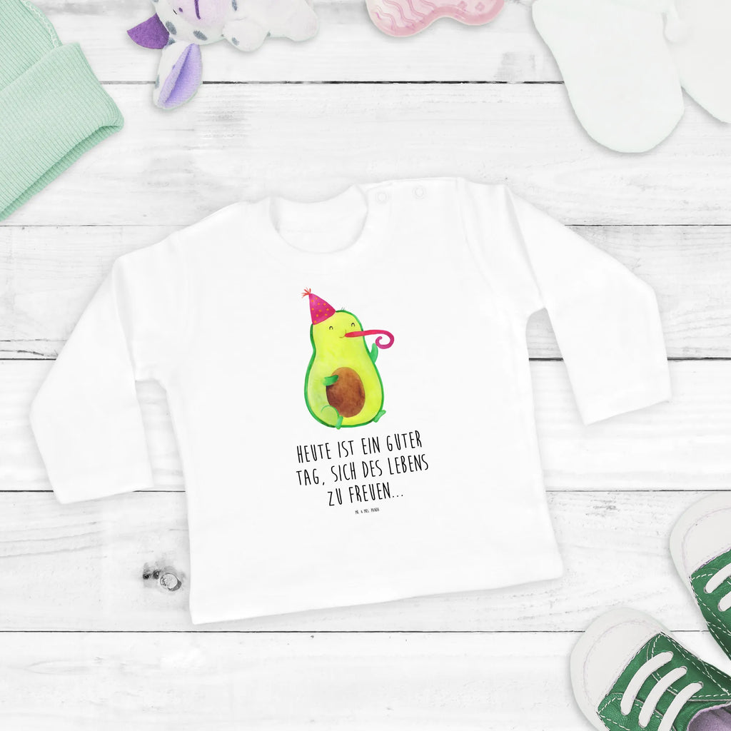 Baby Longsleeve Avocado Partyhupe Mädchen, Jungen, Baby, Langarm, Bio, Kleidung, Avocado, Veggie, Vegan, Gesund, Party, Feierlichkeit, Feier, Fete, Geburtstag, Gute Laune, Tröte