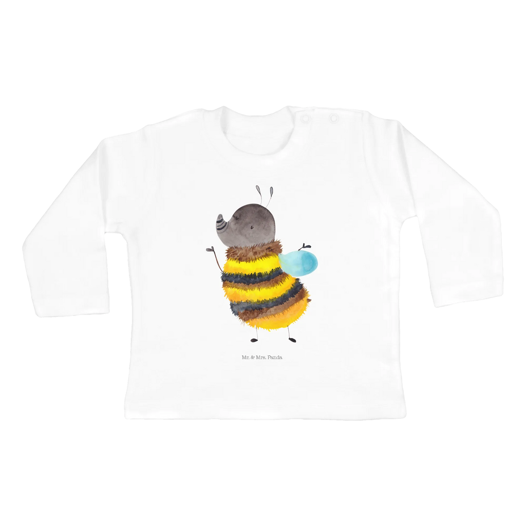 Baby Longsleeve Hummel flauschig Mädchen, Jungen, Baby, Langarm, Bio, Kleidung, Tiermotive, Gute Laune, lustige Sprüche, Tiere, Hummel, Flauschig, Biene, Blume, Natur