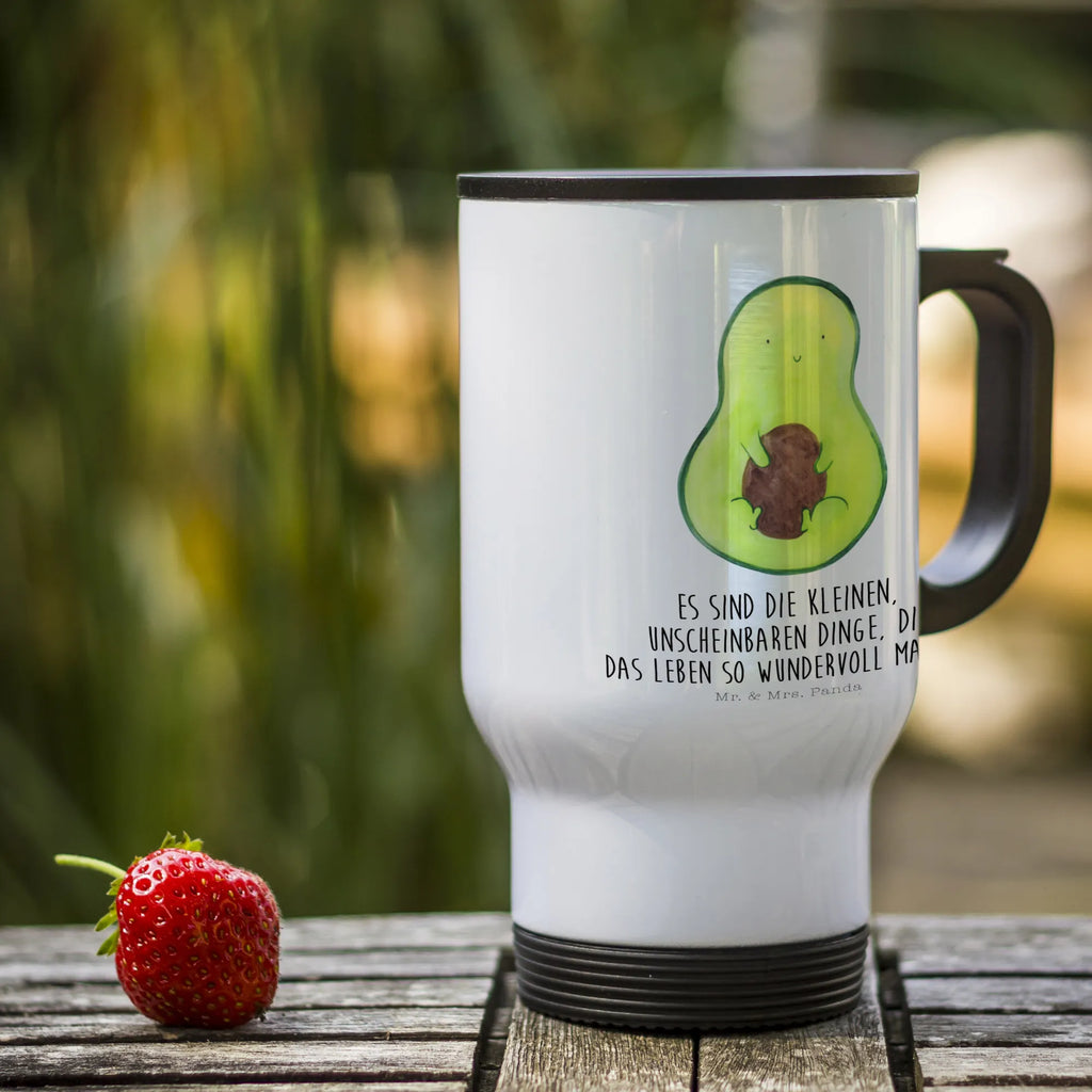 Thermobecher Avocado mit Kern Thermobecher, To Go Becher, Thermotasse, Kaffeebecher, Isolierbecher, Thermobecher To Go, Warmhaltetasse, Edelstahlbecher, Reisebecher, Tasse mit Deckel, Thermobecher für 400 ml, Kaffeetasse zum Mitnehmen, Tasse zum Mitnehmen, Spülmaschinenfest, Avocado, Veggie, Vegan, Gesund, Avokado, Avocadokern, Kern, Pflanze, Spruch Leben