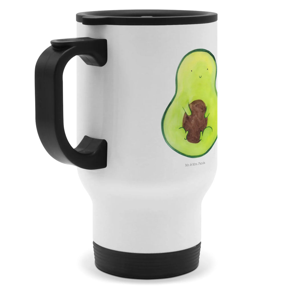 Thermobecher Avocado mit Kern Thermobecher, To Go Becher, Thermotasse, Kaffeebecher, Isolierbecher, Thermobecher To Go, Warmhaltetasse, Edelstahlbecher, Reisebecher, Tasse mit Deckel, Thermobecher für 400 ml, Kaffeetasse zum Mitnehmen, Tasse zum Mitnehmen, Spülmaschinenfest, Avocado, Veggie, Vegan, Gesund, Avokado, Avocadokern, Kern, Pflanze, Spruch Leben