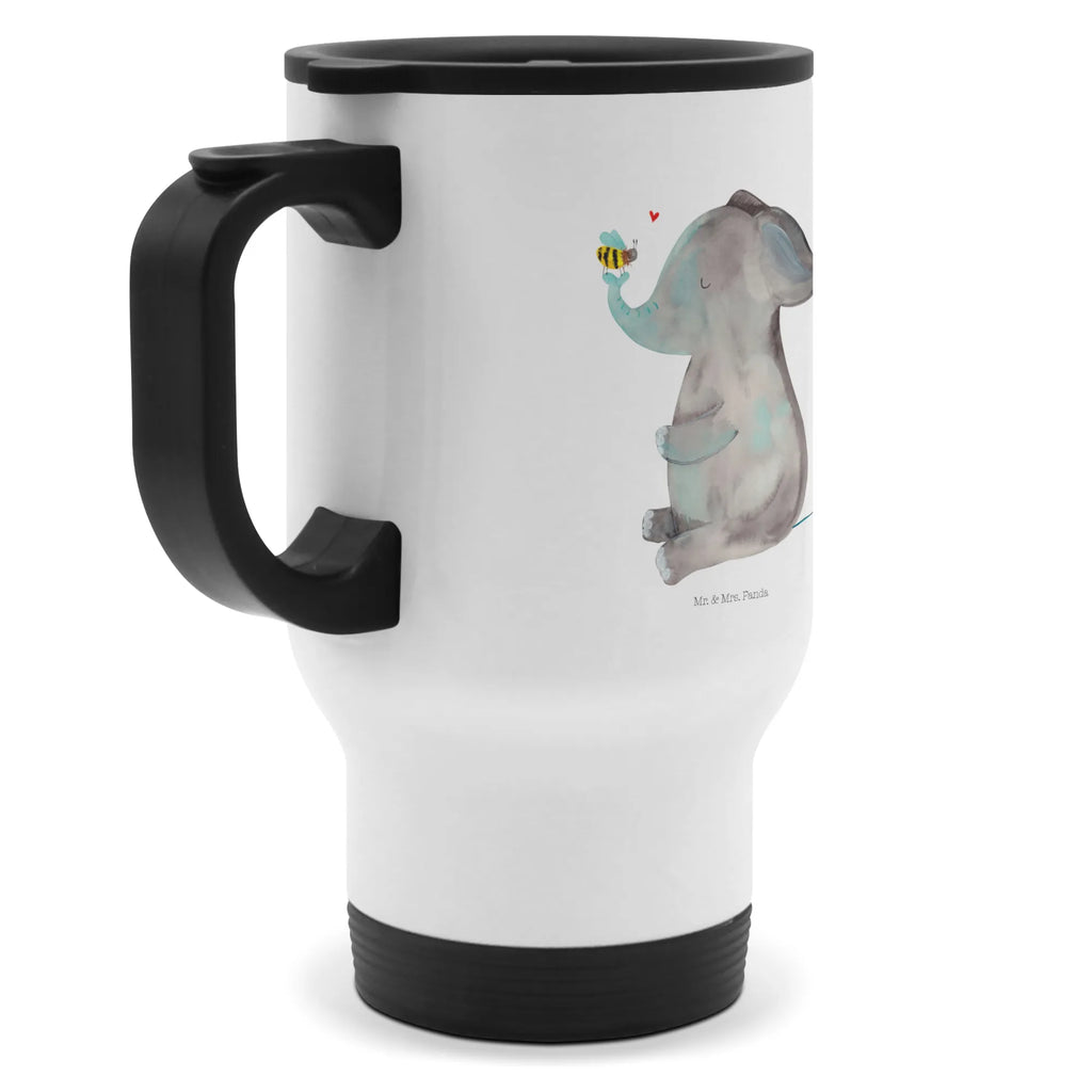 Thermobecher Elefant & Biene Thermobecher, To Go Becher, Thermotasse, Kaffeebecher, Isolierbecher, Thermobecher To Go, Warmhaltetasse, Edelstahlbecher, Reisebecher, Tasse mit Deckel, Thermobecher für 400 ml, Kaffeetasse zum Mitnehmen, Tasse zum Mitnehmen, Spülmaschinenfest, Tiermotive, Gute Laune, lustige Sprüche, Tiere, Elefant, Biene, Liebe, Liebesbeweis, Jahrestag, Liebesgeschenk, Heiratsantrag, Hochzeitsgeschenk, Liebesspruch