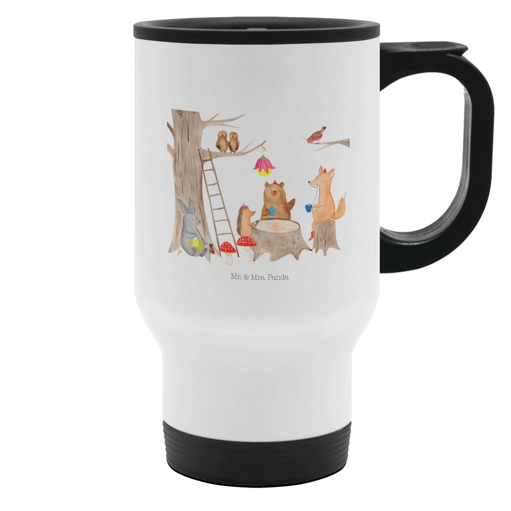 Thermobecher Waldtiere Picknick Thermobecher, To Go Becher, Thermotasse, Kaffeebecher, Isolierbecher, Thermobecher To Go, Warmhaltetasse, Edelstahlbecher, Reisebecher, Tasse mit Deckel, Thermobecher für 400 ml, Kaffeetasse zum Mitnehmen, Tasse zum Mitnehmen, Spülmaschinenfest, Tiermotive, Gute Laune, lustige Sprüche, Tiere, Waldtiere, Picknick, Wald, Fuchs, Hase, Igel, Maus, Eichhörnchen