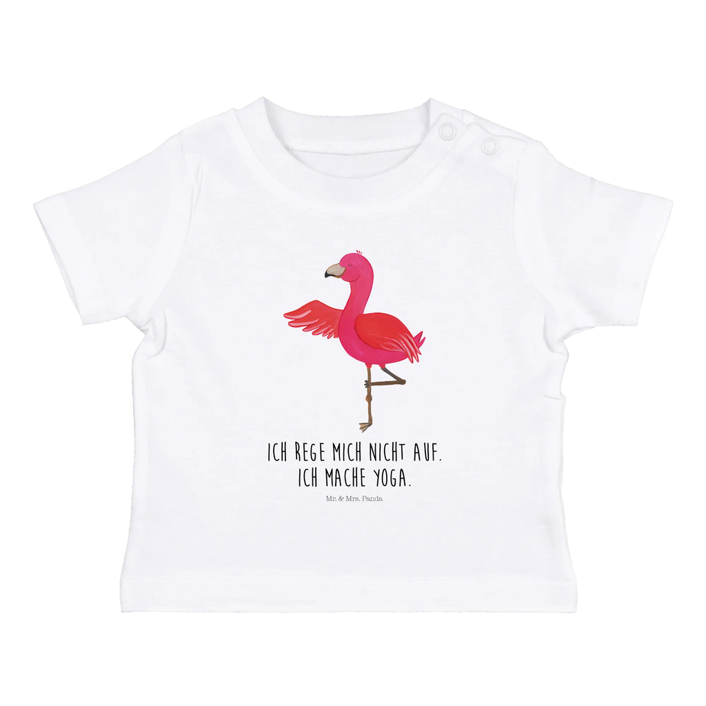 Organic Baby Shirt Flamingo Yoga Baby T-Shirt, Jungen Baby T-Shirt, Mädchen Baby T-Shirt, Shirt, Flamingo, Vogel, Yoga, Namaste, Achtsamkeit, Yoga-Übung, Entspannung, Ärger, Aufregen, Tiefenentspannung