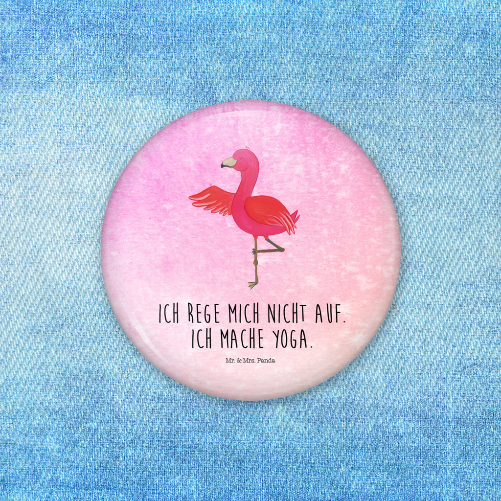 Button Flamingo Yoga 50mm Button, Button, Pin, Anstecknadel, Flamingo, Vogel, Yoga, Namaste, Achtsamkeit, Yoga-Übung, Entspannung, Ärger, Aufregen, Tiefenentspannung