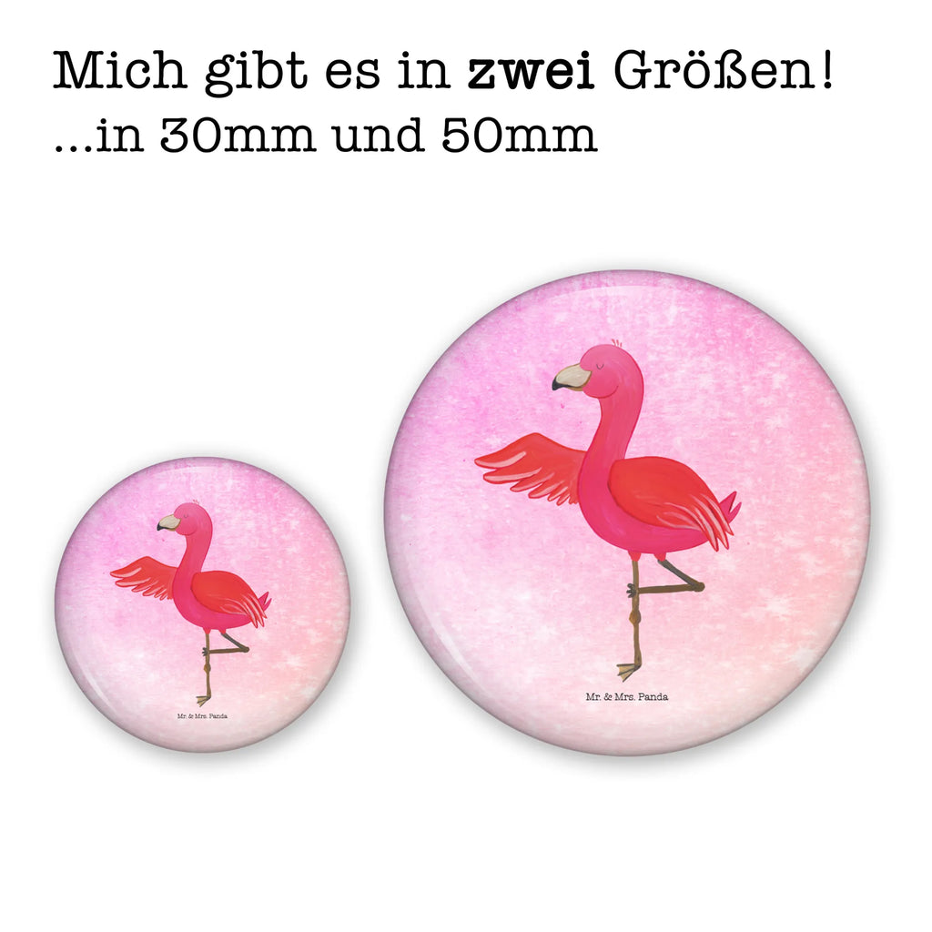 Button Flamingo Yoga 50mm Button, Button, Pin, Anstecknadel, Flamingo, Vogel, Yoga, Namaste, Achtsamkeit, Yoga-Übung, Entspannung, Ärger, Aufregen, Tiefenentspannung