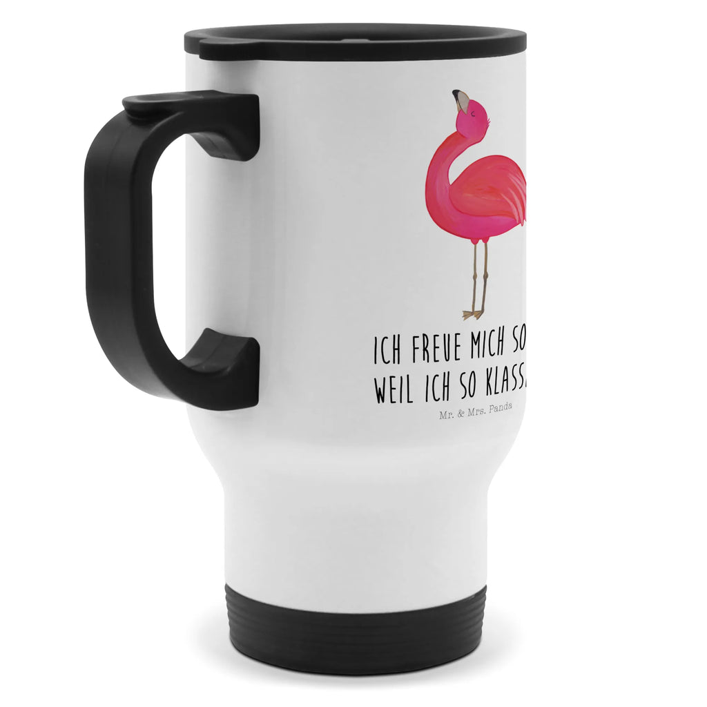 Thermobecher Flamingo stolz Thermobecher, To Go Becher, Thermotasse, Kaffeebecher, Isolierbecher, Thermobecher To Go, Warmhaltetasse, Edelstahlbecher, Reisebecher, Tasse mit Deckel, Thermobecher für 400 ml, Kaffeetasse zum Mitnehmen, Tasse zum Mitnehmen, Spülmaschinenfest, Flamingo, stolz, Freude, Selbstliebe, Selbstakzeptanz, Freundin, beste Freundin, Tochter, Mama, Schwester