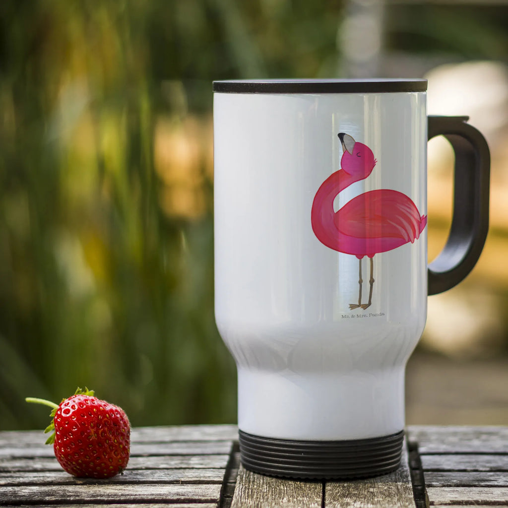 Thermobecher Flamingo stolz Thermobecher, To Go Becher, Thermotasse, Kaffeebecher, Isolierbecher, Thermobecher To Go, Warmhaltetasse, Edelstahlbecher, Reisebecher, Tasse mit Deckel, Thermobecher für 400 ml, Kaffeetasse zum Mitnehmen, Tasse zum Mitnehmen, Spülmaschinenfest, Flamingo, stolz, Freude, Selbstliebe, Selbstakzeptanz, Freundin, beste Freundin, Tochter, Mama, Schwester