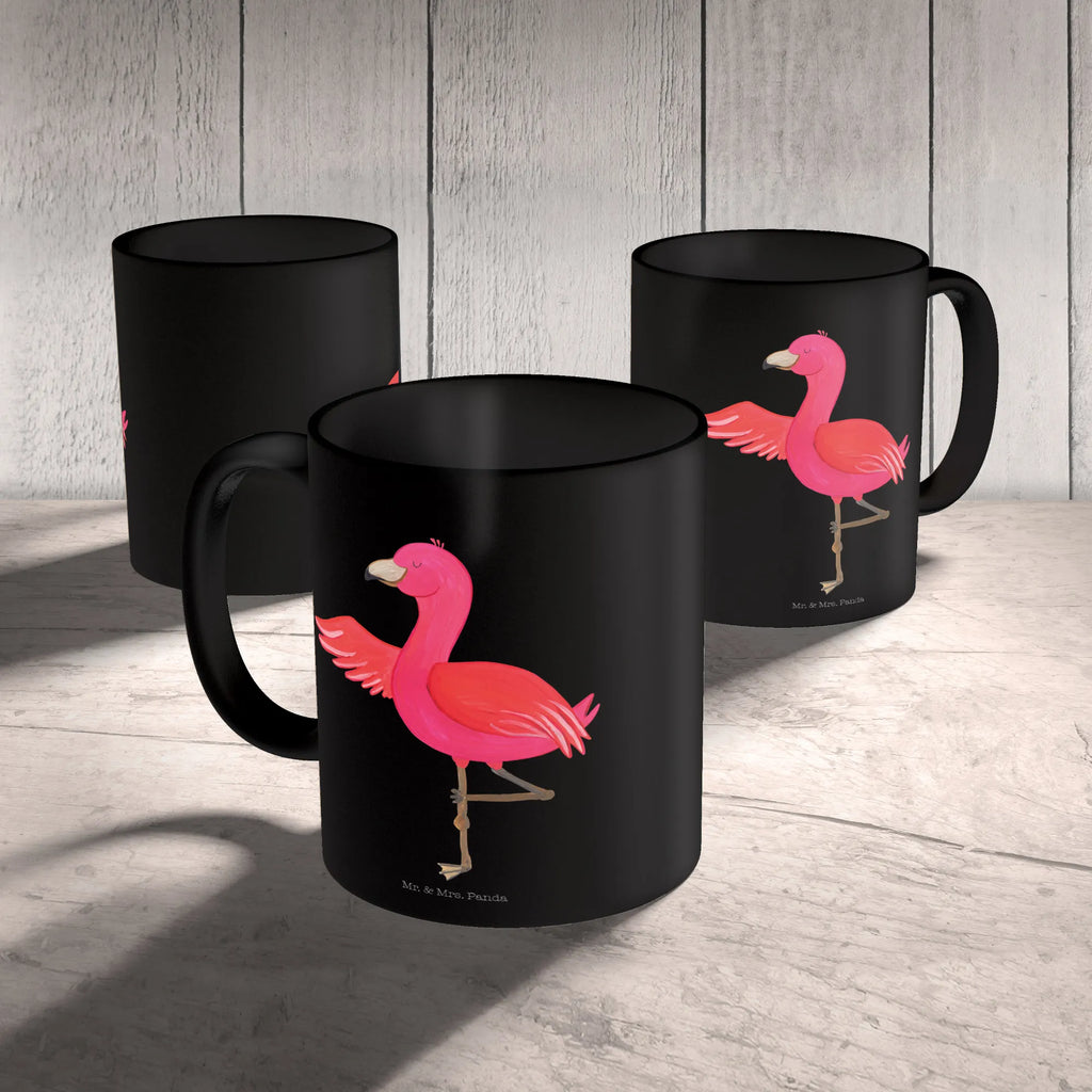 Tasse Flamingo Yoga Tasse, Kaffeetasse, Teetasse, Becher, Kaffeebecher, Teebecher, Keramiktasse, Porzellantasse, Büro Tasse, Geschenk Tasse, Tasse Sprüche, Tasse Motive, Kaffeetassen, Tasse bedrucken, Designer Tasse, Cappuccino Tassen, Schöne Teetassen, Flamingo, Vogel, Yoga, Namaste, Achtsamkeit, Yoga-Übung, Entspannung, Ärger, Aufregen, Tiefenentspannung