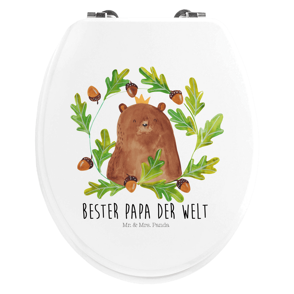 Motiv WC Sitz Bär König Klobrille, Klodeckel, Toilettendeckel, WC-Sitz, Toilette, Bär, Teddy, Teddybär, Papa, Papa Bär, bester Vater, bester Papa, weltbester Papa, Vatertag, Vater, Dad, Daddy, Papi