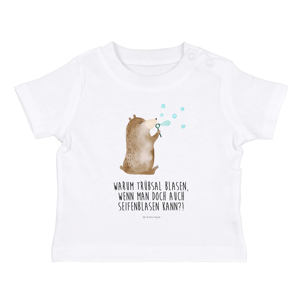 Organic Baby Shirt Bär Seifenblasen Baby T-Shirt, Jungen Baby T-Shirt, Mädchen Baby T-Shirt, Shirt, Bär, Teddy, Teddybär, Seifenblasen Bär Lustig Sein Glücklich Traurig Happy