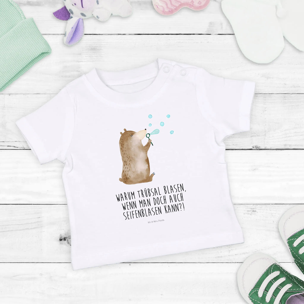 Organic Baby Shirt Bär Seifenblasen Baby T-Shirt, Jungen Baby T-Shirt, Mädchen Baby T-Shirt, Shirt, Bär, Teddy, Teddybär, Seifenblasen Bär Lustig Sein Glücklich Traurig Happy