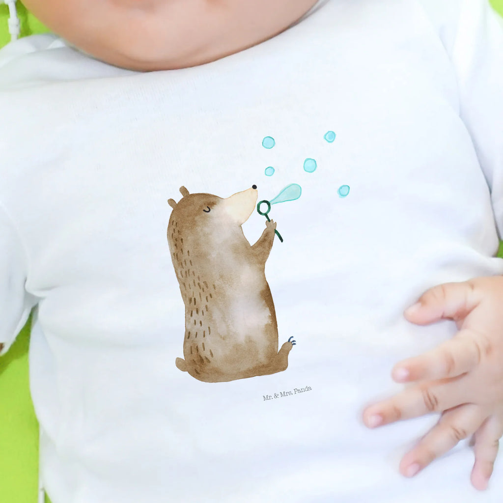 Organic Baby Shirt Bär Seifenblasen Baby T-Shirt, Jungen Baby T-Shirt, Mädchen Baby T-Shirt, Shirt, Bär, Teddy, Teddybär, Seifenblasen Bär Lustig Sein Glücklich Traurig Happy