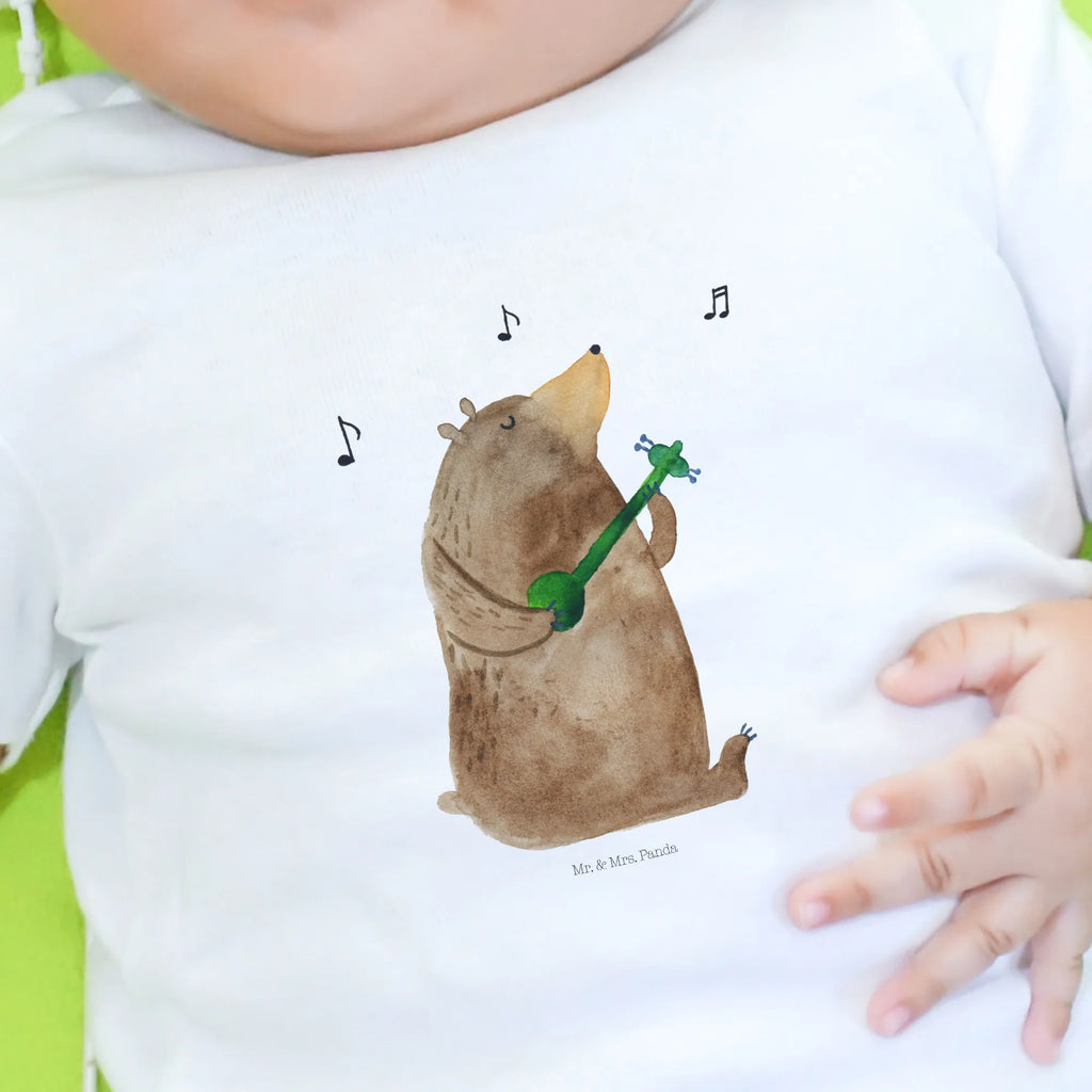 Organic Baby Shirt Bär Gitarre Baby T-Shirt, Jungen Baby T-Shirt, Mädchen Baby T-Shirt, Shirt, Bär, Teddy, Teddybär