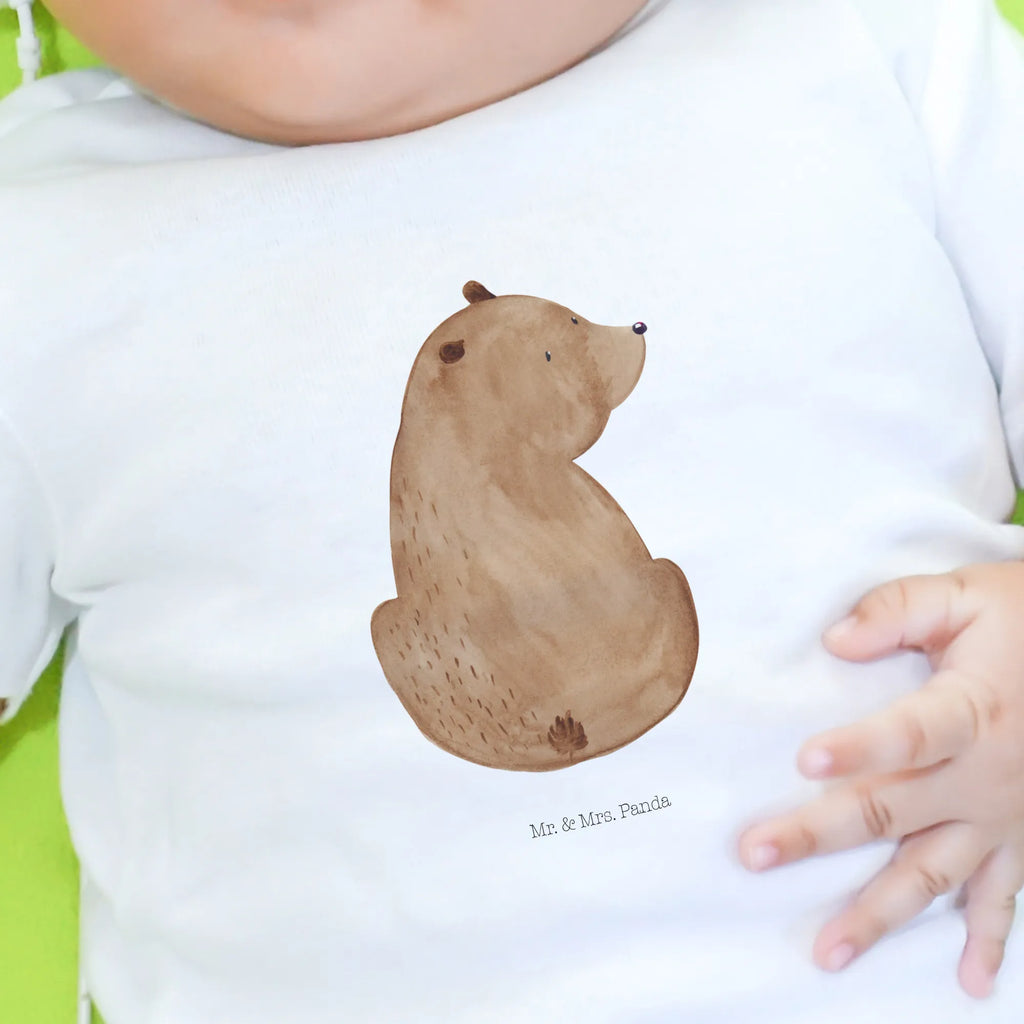 Organic Baby Shirt Bär Schulterblick Baby T-Shirt, Jungen Baby T-Shirt, Mädchen Baby T-Shirt, Shirt, Bär, Teddy, Teddybär, Selbstachtung, Weltansicht, Motivation, Bären, Bärenliebe, Weisheit