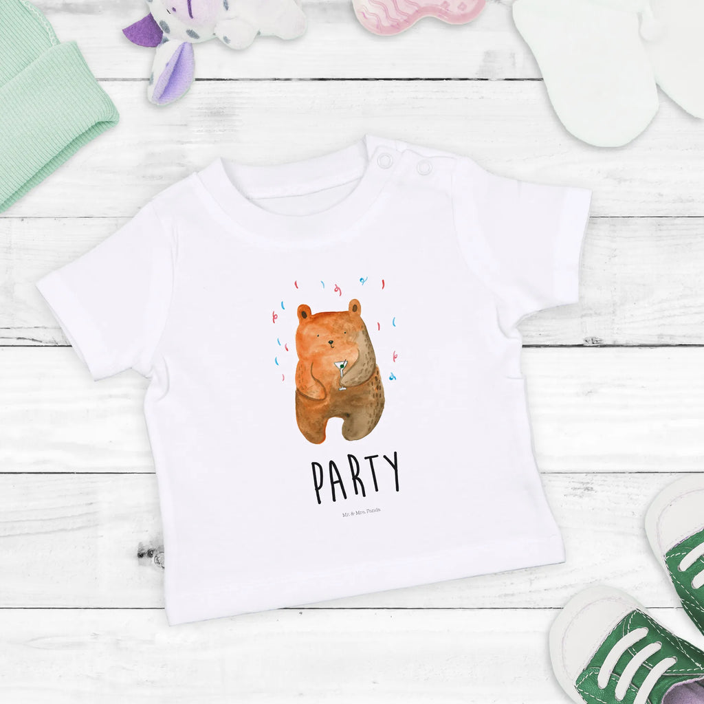 Organic Baby Shirt Bär Party Baby T-Shirt, Jungen Baby T-Shirt, Mädchen Baby T-Shirt, Shirt, Bär, Teddy, Teddybär, Geburtstag, Geburtstagsgeschenk, Geschenk, Party, Feiern, Abfeiern, Mitbringsel, Gute Laune, Lustig