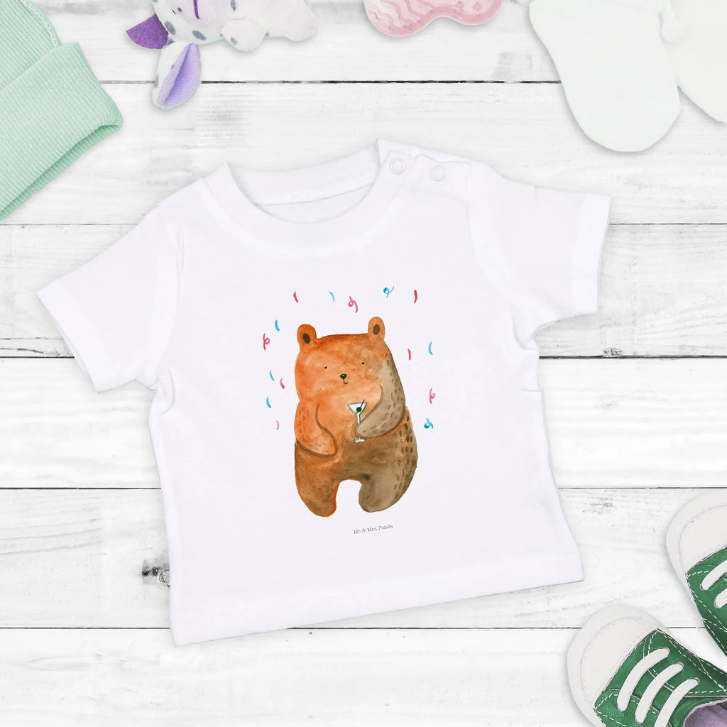 Organic Baby Shirt Bär Party Baby T-Shirt, Jungen Baby T-Shirt, Mädchen Baby T-Shirt, Shirt, Bär, Teddy, Teddybär, Geburtstag, Geburtstagsgeschenk, Geschenk, Party, Feiern, Abfeiern, Mitbringsel, Gute Laune, Lustig