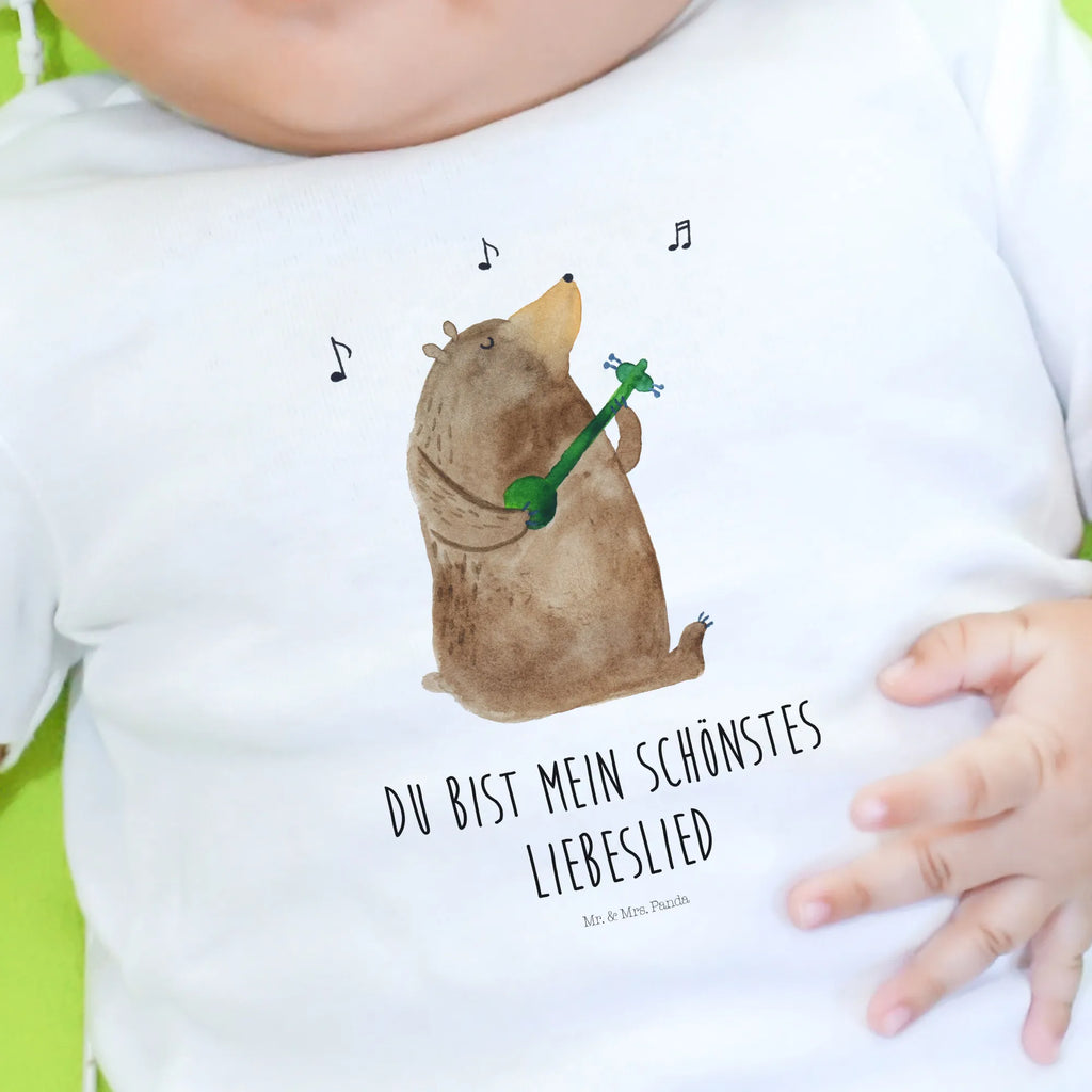 Organic Baby Shirt Bär Lied Baby T-Shirt, Jungen Baby T-Shirt, Mädchen Baby T-Shirt, Shirt, Bär, Teddy, Teddybär, Bärchen, Bear, Liebeslied, Lied, Song, Valentinstag, Valentine, Geschenk, Partner, Liebe, Freundin, Frau, Herz, Spruch