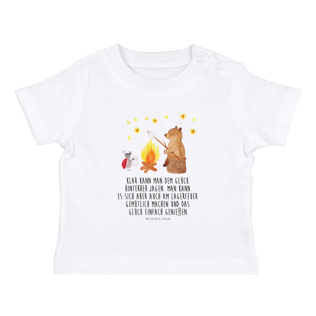 Organic Baby Shirt Bär & Marienkäfer Lagerfeuer Baby T-Shirt, Jungen Baby T-Shirt, Mädchen Baby T-Shirt, Shirt, Bär, Teddy, Teddybär, Lagerfeuer