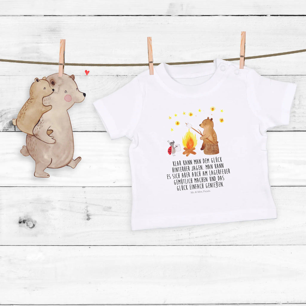 Organic Baby Shirt Bär & Marienkäfer Lagerfeuer Baby T-Shirt, Jungen Baby T-Shirt, Mädchen Baby T-Shirt, Shirt, Bär, Teddy, Teddybär, Lagerfeuer