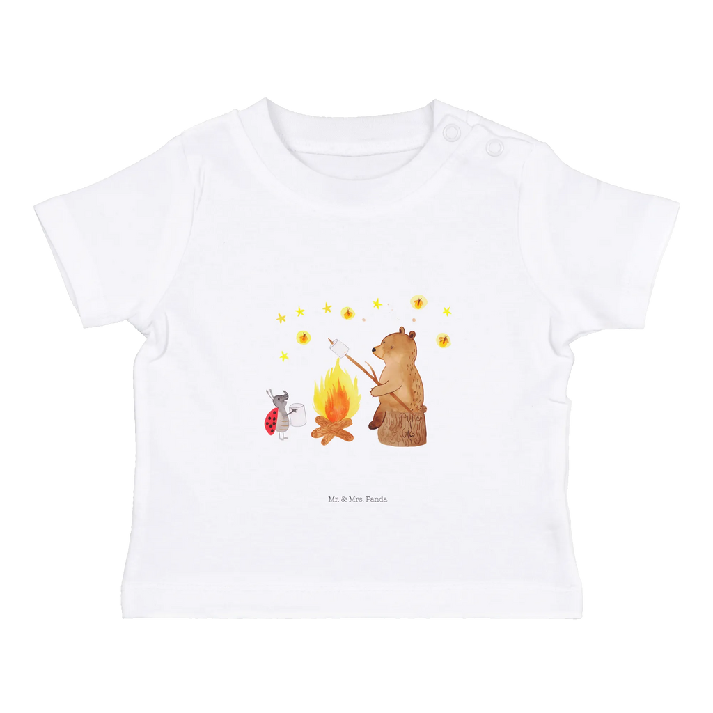 Organic Baby Shirt Bär & Marienkäfer Lagerfeuer Baby T-Shirt, Jungen Baby T-Shirt, Mädchen Baby T-Shirt, Shirt, Bär, Teddy, Teddybär, Lagerfeuer