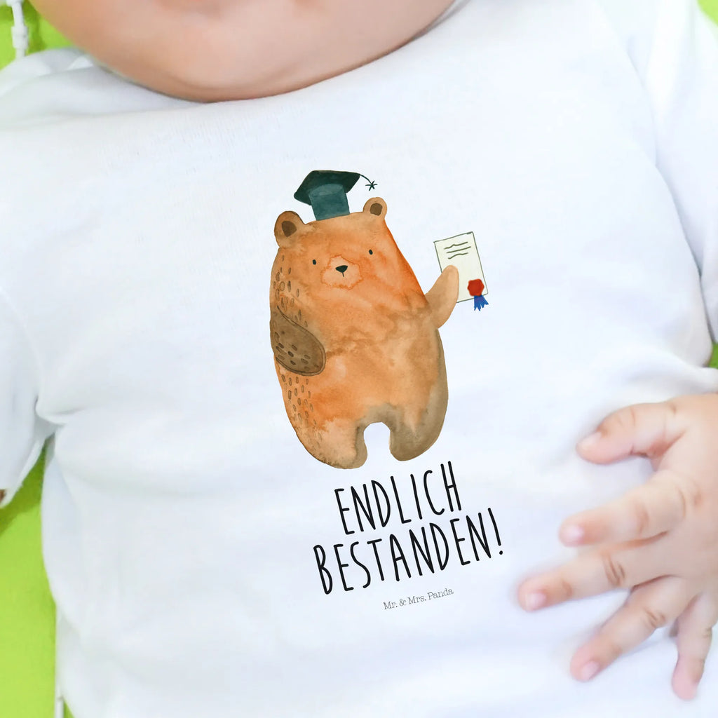 Organic Baby Shirt Bär Prüfung Baby T-Shirt, Jungen Baby T-Shirt, Mädchen Baby T-Shirt, Shirt, Bär, Teddy, Teddybär, Abitur, Prüfungen, Prüfung bestanden, Abschluss, Zeugnis, Abschlusszeugnis