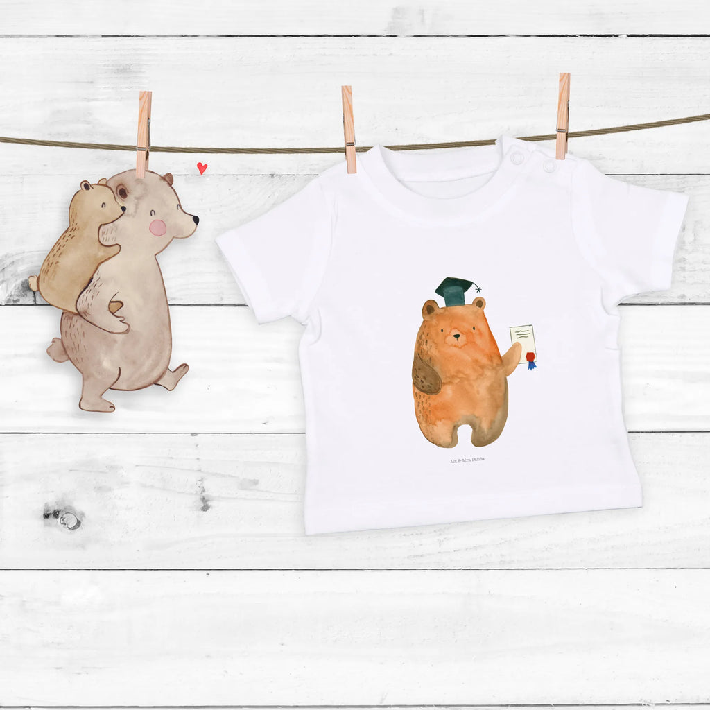 Organic Baby Shirt Bär Prüfung Baby T-Shirt, Jungen Baby T-Shirt, Mädchen Baby T-Shirt, Shirt, Bär, Teddy, Teddybär, Abitur, Prüfungen, Prüfung bestanden, Abschluss, Zeugnis, Abschlusszeugnis