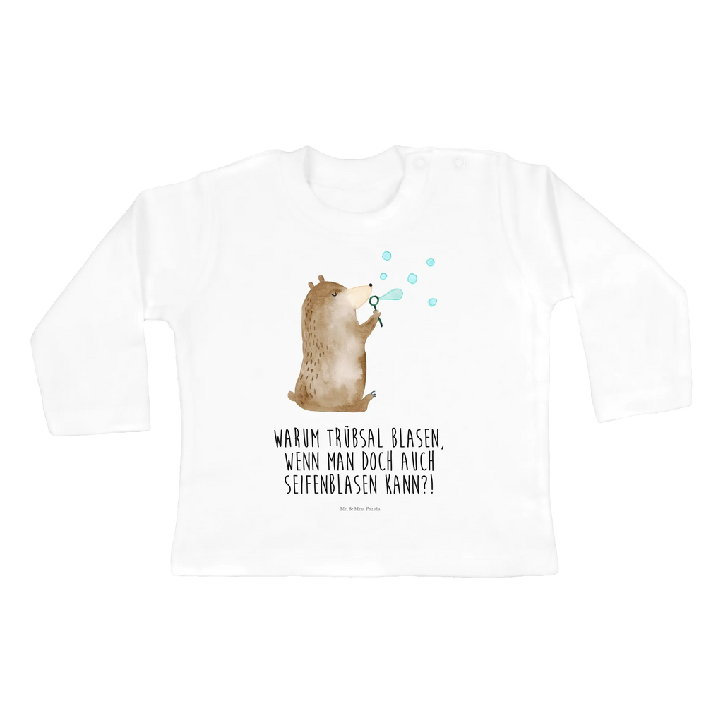 Baby Longsleeve Bär Seifenblasen Mädchen, Jungen, Baby, Langarm, Bio, Kleidung, Bär, Teddy, Teddybär, Seifenblasen Bär Lustig Sein Glücklich Traurig Happy