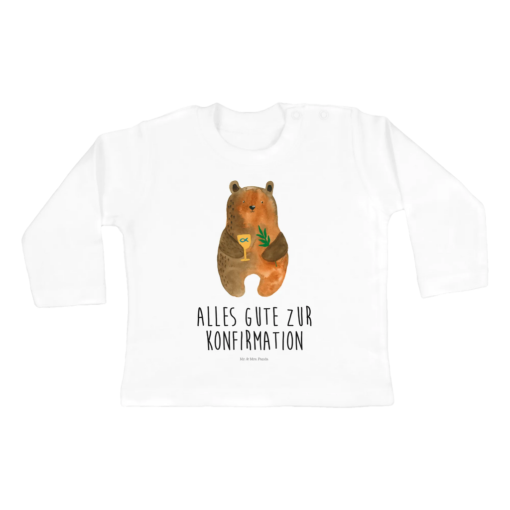 Baby Longsleeve Konfirmation-Bär Mädchen, Jungen, Baby, Langarm, Bio, Kleidung, Bär, Teddy, Teddybär, Konfirmation, Kirche, evangelisch, Gottesdienst