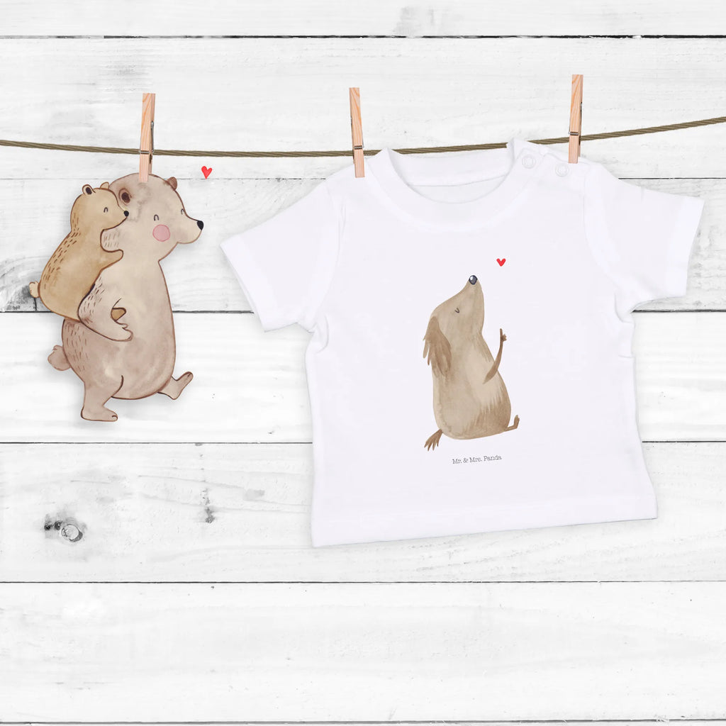 Organic Baby Shirt Hund Liebe Baby T-Shirt, Jungen Baby T-Shirt, Mädchen Baby T-Shirt, Shirt, Hund, Hundemotiv, Haustier, Hunderasse, Tierliebhaber, Hundebesitzer, Sprüche, Liebe, Hundeglück, Hundeliebe, Hunde, Frauchen