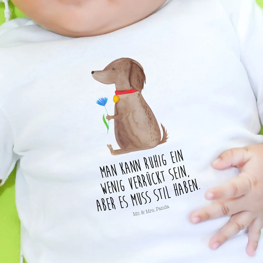 Organic Baby Shirt Hund Blume Baby T-Shirt, Jungen Baby T-Shirt, Mädchen Baby T-Shirt, Shirt, Hund, Hundemotiv, Haustier, Hunderasse, Tierliebhaber, Hundebesitzer, Sprüche, Hunde, Frauchen, Hundeliebe