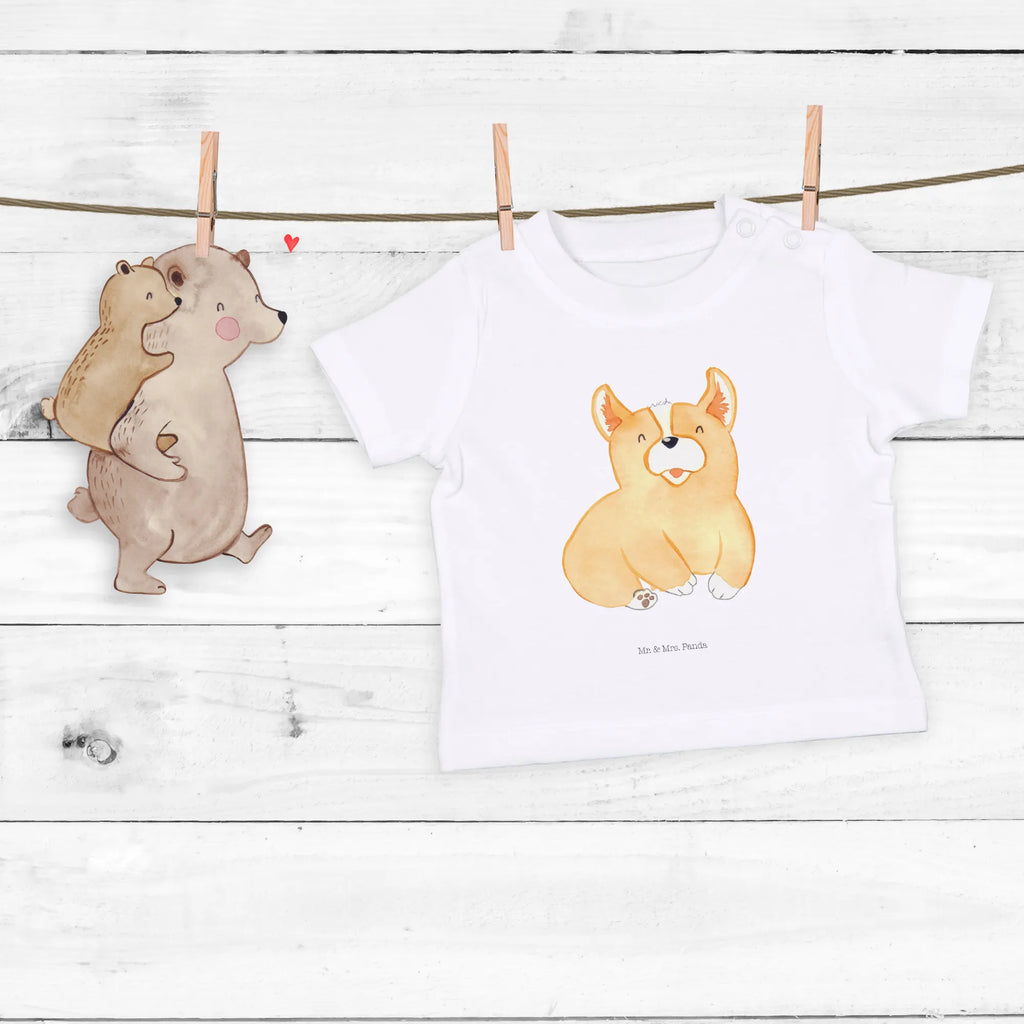 Organic Baby Shirt Corgie Baby T-Shirt, Jungen Baby T-Shirt, Mädchen Baby T-Shirt, Shirt, Hund, Hundemotiv, Haustier, Hunderasse, Tierliebhaber, Hundebesitzer, Sprüche, Corgie, Welsh Corgie Pembroke, britisch, Motivation, Spruch, Hundespruch, Lebensfreude