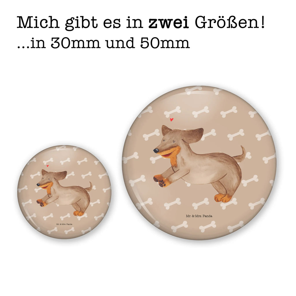 Button Hund Dackel fröhlich 50mm Button, Button, Pin, Anstecknadel, Hund, Hundemotiv, Haustier, Hunderasse, Tierliebhaber, Hundebesitzer, Sprüche, Hunde, Dackel, Dachshund, happy dog