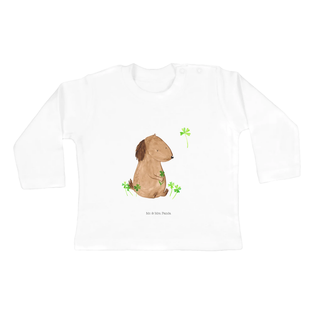 Baby Longsleeve Hund Kleeblatt Mädchen, Jungen, Baby, Langarm, Bio, Kleidung, Hund, Hundemotiv, Haustier, Hunderasse, Tierliebhaber, Hundebesitzer, Sprüche, Kleeblatt, Glück, Tagträume, Motivation, Neuanfang, Geschenk, Glücksbringer, Selbstliebe, Achtsamkeit