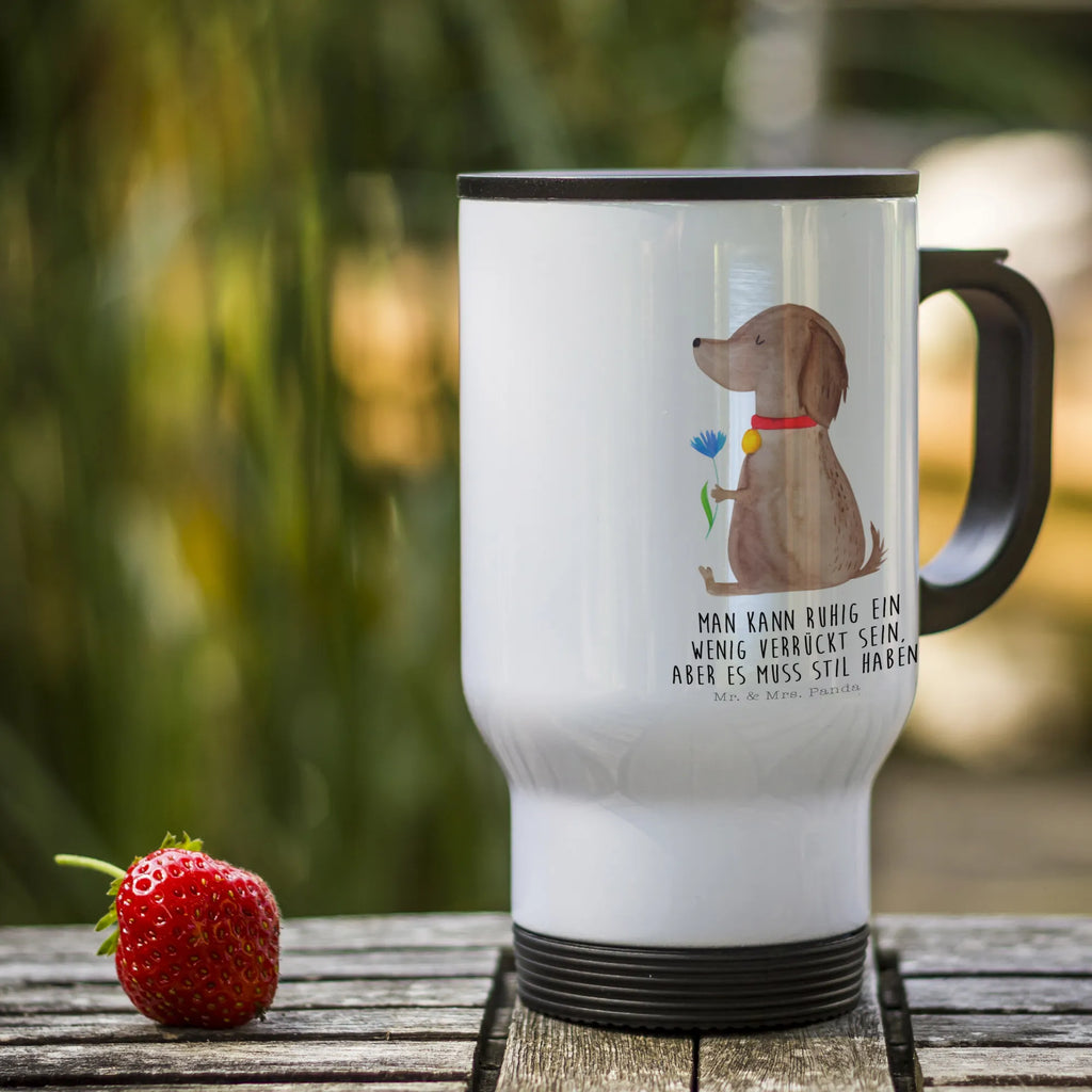 Thermobecher Hund Blume Thermobecher, To Go Becher, Thermotasse, Kaffeebecher, Isolierbecher, Thermobecher To Go, Warmhaltetasse, Edelstahlbecher, Reisebecher, Tasse mit Deckel, Thermobecher für 400 ml, Kaffeetasse zum Mitnehmen, Tasse zum Mitnehmen, Spülmaschinenfest, Hund, Hundemotiv, Haustier, Hunderasse, Tierliebhaber, Hundebesitzer, Sprüche, Hunde, Frauchen, Hundeliebe