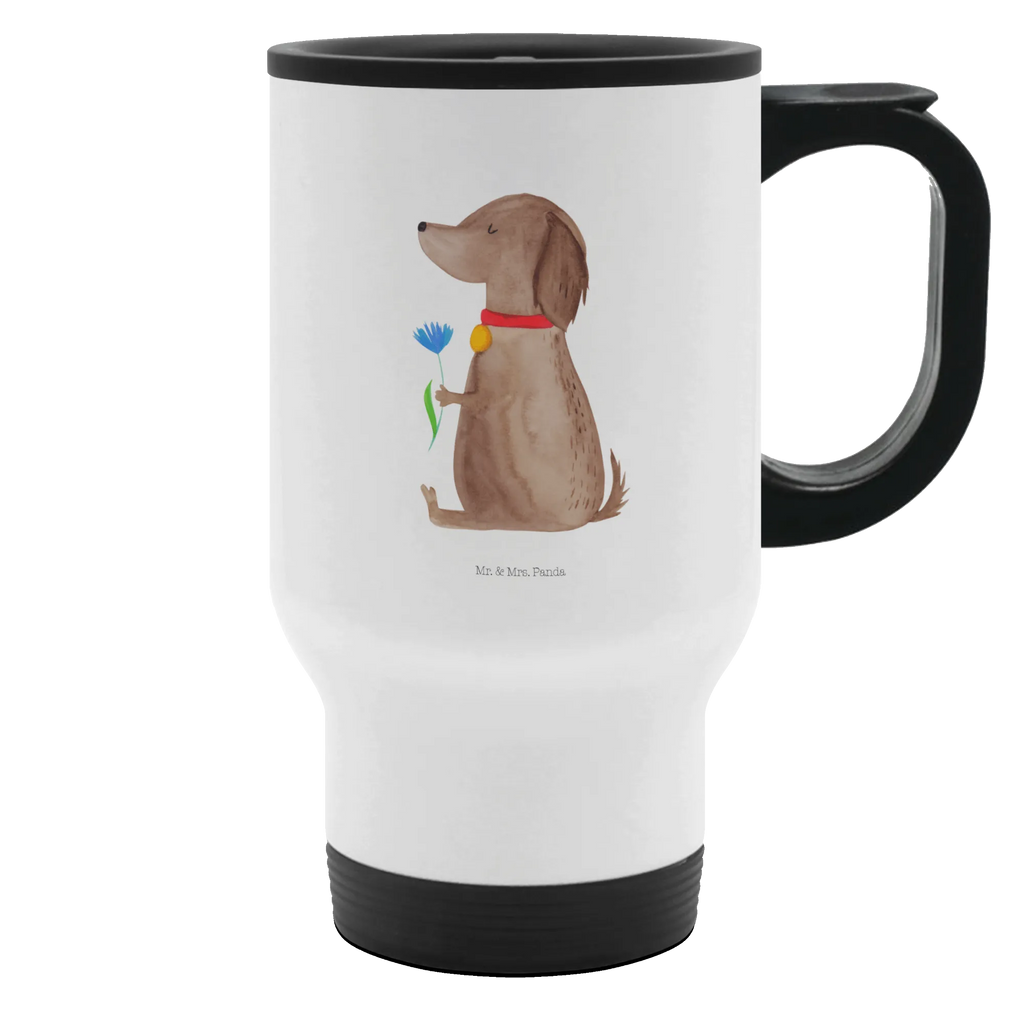 Thermobecher Hund Blume Thermobecher, To Go Becher, Thermotasse, Kaffeebecher, Isolierbecher, Thermobecher To Go, Warmhaltetasse, Edelstahlbecher, Reisebecher, Tasse mit Deckel, Thermobecher für 400 ml, Kaffeetasse zum Mitnehmen, Tasse zum Mitnehmen, Spülmaschinenfest, Hund, Hundemotiv, Haustier, Hunderasse, Tierliebhaber, Hundebesitzer, Sprüche, Hunde, Frauchen, Hundeliebe