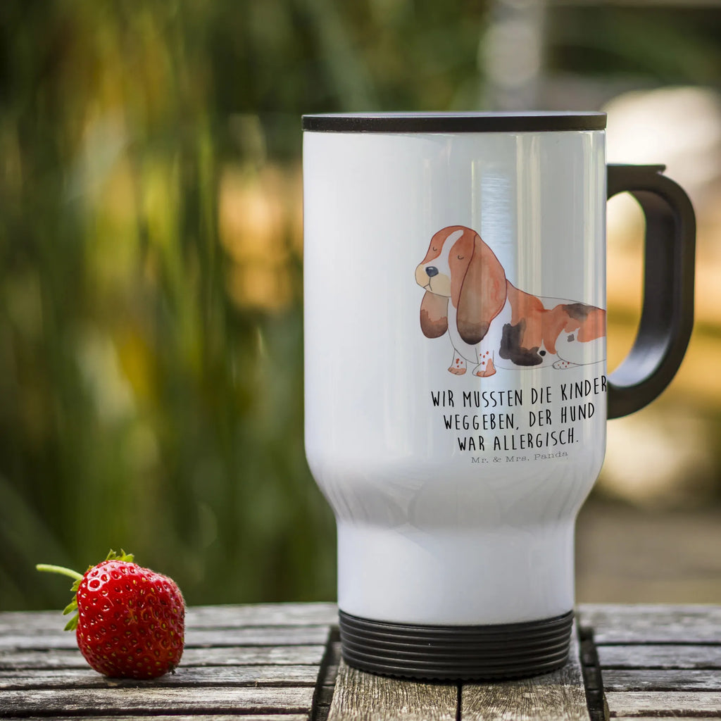 Thermobecher Hund Basset Hound Thermobecher, To Go Becher, Thermotasse, Kaffeebecher, Isolierbecher, Thermobecher To Go, Warmhaltetasse, Edelstahlbecher, Reisebecher, Tasse mit Deckel, Thermobecher für 400 ml, Kaffeetasse zum Mitnehmen, Tasse zum Mitnehmen, Spülmaschinenfest, Hund, Hundemotiv, Haustier, Hunderasse, Tierliebhaber, Hundebesitzer, Sprüche, Basset Hound, Basset, Hundeliebe, kinderlos