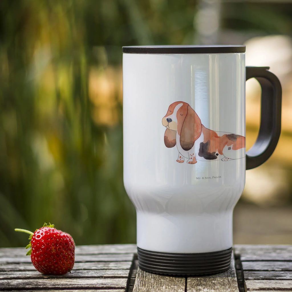 Thermobecher Hund Basset Hound Thermobecher, To Go Becher, Thermotasse, Kaffeebecher, Isolierbecher, Thermobecher To Go, Warmhaltetasse, Edelstahlbecher, Reisebecher, Tasse mit Deckel, Thermobecher für 400 ml, Kaffeetasse zum Mitnehmen, Tasse zum Mitnehmen, Spülmaschinenfest, Hund, Hundemotiv, Haustier, Hunderasse, Tierliebhaber, Hundebesitzer, Sprüche, Basset Hound, Basset, Hundeliebe, kinderlos