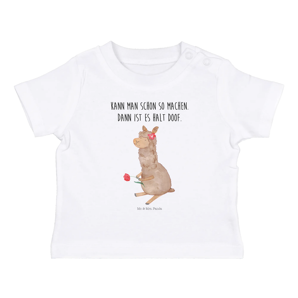 Organic Baby Shirt Alpaka Blume Baby T-Shirt, Jungen Baby T-Shirt, Mädchen Baby T-Shirt, Shirt, Alpaka, Lama, Blume, Lamas, Alpaka Zitat, Alpaka Spruch, Alpaka Dekor, Alpaka Geschenk, Alpaka Dekoration, Alpaka Witz, Motiv Alpaka