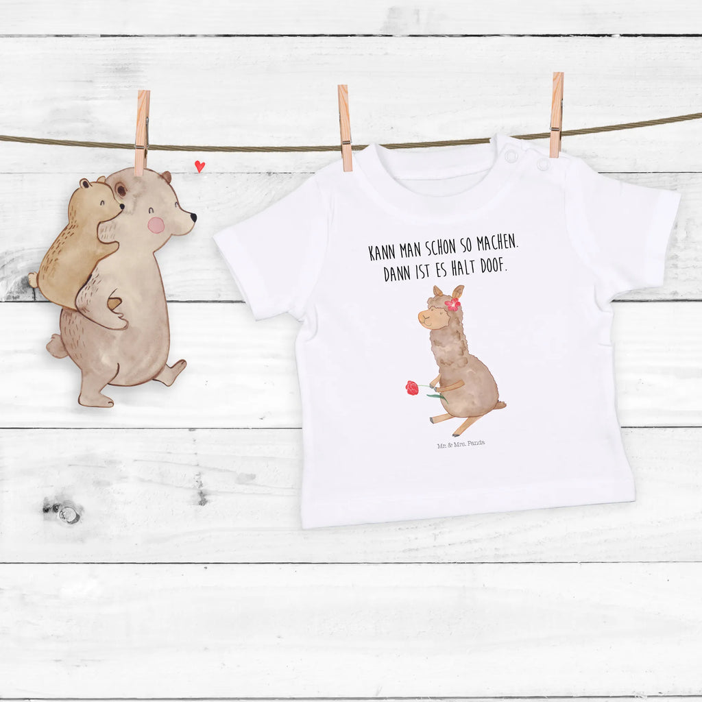 Organic Baby Shirt Alpaka Blume Baby T-Shirt, Jungen Baby T-Shirt, Mädchen Baby T-Shirt, Shirt, Alpaka, Lama, Blume, Lamas, Alpaka Zitat, Alpaka Spruch, Alpaka Dekor, Alpaka Geschenk, Alpaka Dekoration, Alpaka Witz, Motiv Alpaka