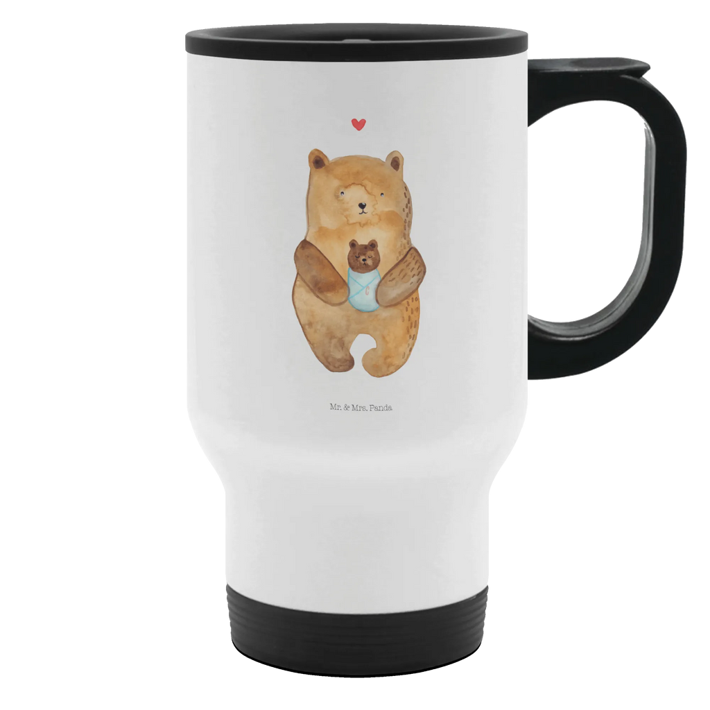 Thermobecher Bär mit Baby Thermobecher, To Go Becher, Thermotasse, Kaffeebecher, Isolierbecher, Thermobecher To Go, Warmhaltetasse, Edelstahlbecher, Reisebecher, Tasse mit Deckel, Thermobecher für 400 ml, Kaffeetasse zum Mitnehmen, Tasse zum Mitnehmen, Spülmaschinenfest, Bär, Teddy, Teddybär, Eltern, Mutter, Baby, Taufe, Geburt, Nichte, Neffe, Enkel, Enkelin, Täufling, Geburtstag, Glückwunsch