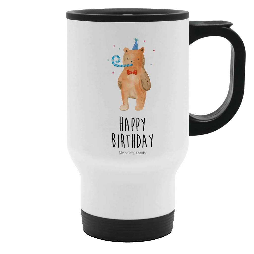 Thermobecher Birthday Bär Thermobecher, To Go Becher, Thermotasse, Kaffeebecher, Isolierbecher, Thermobecher To Go, Warmhaltetasse, Edelstahlbecher, Reisebecher, Tasse mit Deckel, Thermobecher für 400 ml, Kaffeetasse zum Mitnehmen, Tasse zum Mitnehmen, Spülmaschinenfest, Bär, Teddy, Teddybär, Happy Birthday, Alles Gute, Glückwunsch, Geburtstag