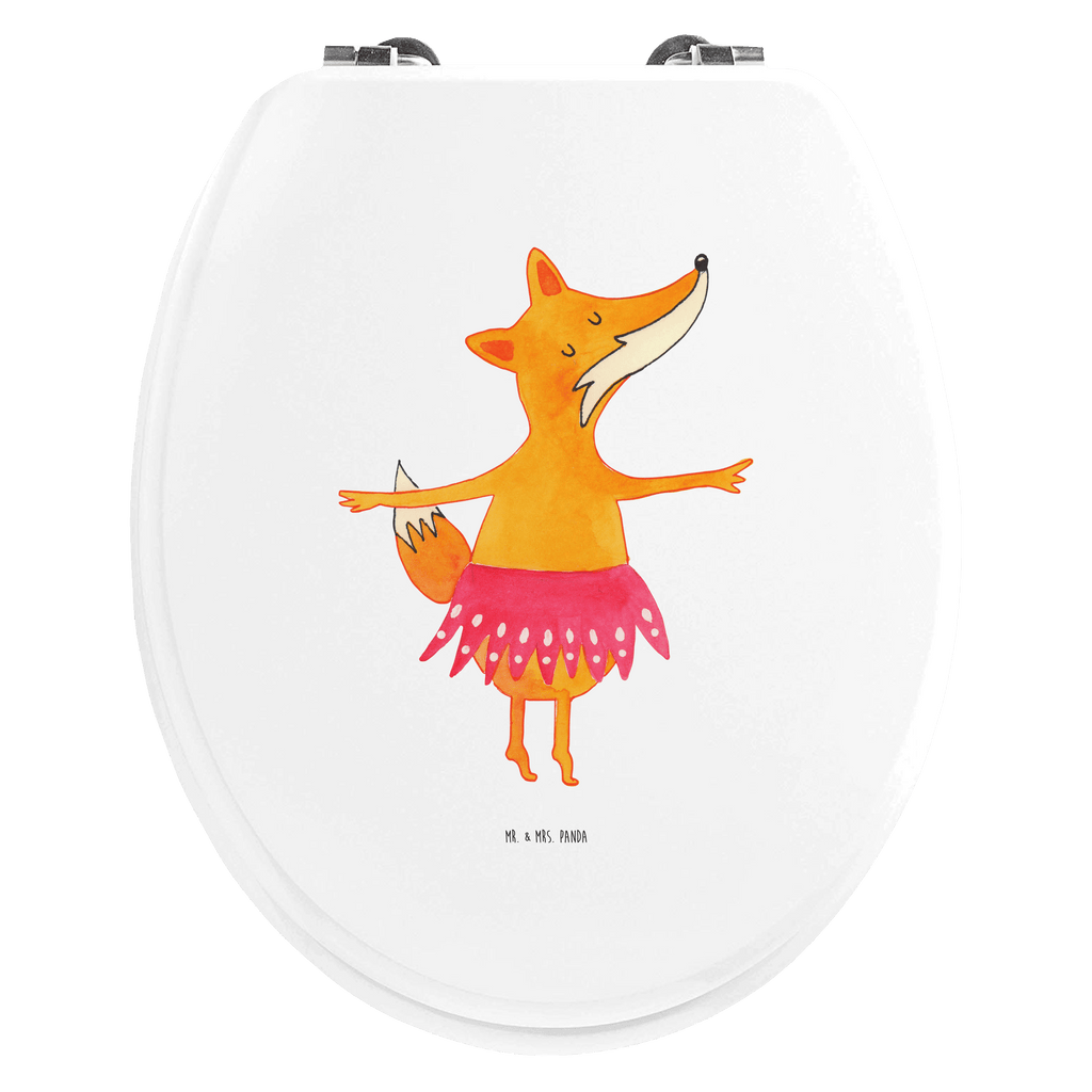 Motiv WC Sitz Fuchs Ballerina Klobrille, Klodeckel, Toilettendeckel, WC-Sitz, Toilette, Fuchs, Fuchs Spruch, Füchse, Füchsin, Ballerina, Ballett, Tänzerin, Tanzen, Party, Einladung, Geburtstag