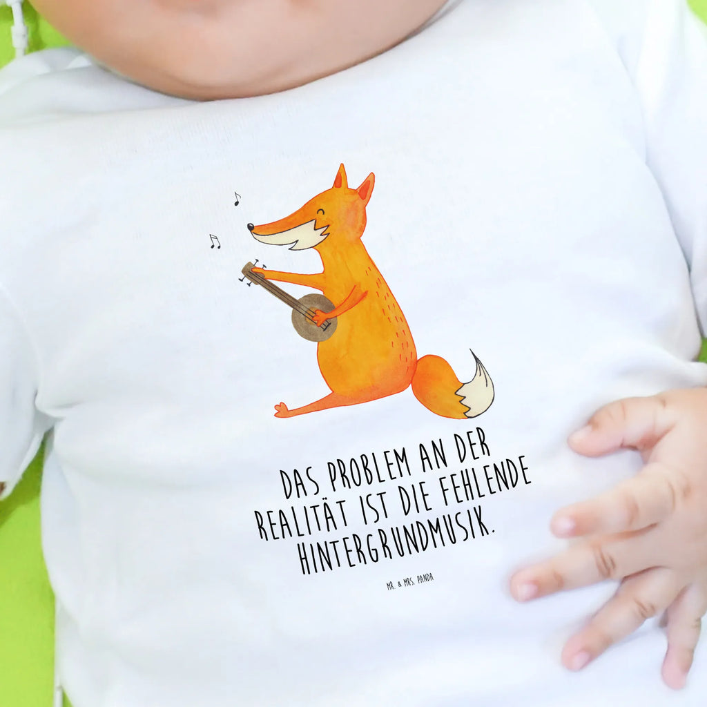 Organic Baby Shirt Fuchs Gitarre Baby T-Shirt, Jungen Baby T-Shirt, Mädchen Baby T-Shirt, Shirt, Fuchs, Füchse, Geschenk Musiker, Musik Spruch, Musikerin, Sänger, Sängerin, Gitarre