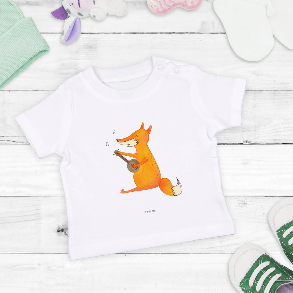 Organic Baby Shirt Fuchs Gitarre Baby T-Shirt, Jungen Baby T-Shirt, Mädchen Baby T-Shirt, Shirt, Fuchs, Füchse, Geschenk Musiker, Musik Spruch, Musikerin, Sänger, Sängerin, Gitarre