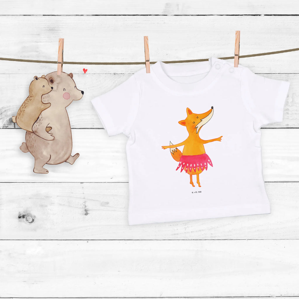 Organic Baby Shirt Fuchs Ballerina Baby T-Shirt, Jungen Baby T-Shirt, Mädchen Baby T-Shirt, Shirt, Fuchs, Fuchs Spruch, Füchse, Füchsin, Ballerina, Ballett, Tänzerin, Tanzen, Party, Einladung, Geburtstag