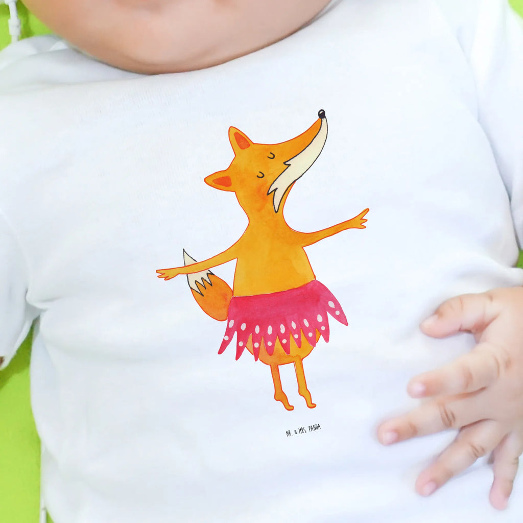 Organic Baby Shirt Fuchs Ballerina Baby T-Shirt, Jungen Baby T-Shirt, Mädchen Baby T-Shirt, Shirt, Fuchs, Fuchs Spruch, Füchse, Füchsin, Ballerina, Ballett, Tänzerin, Tanzen, Party, Einladung, Geburtstag