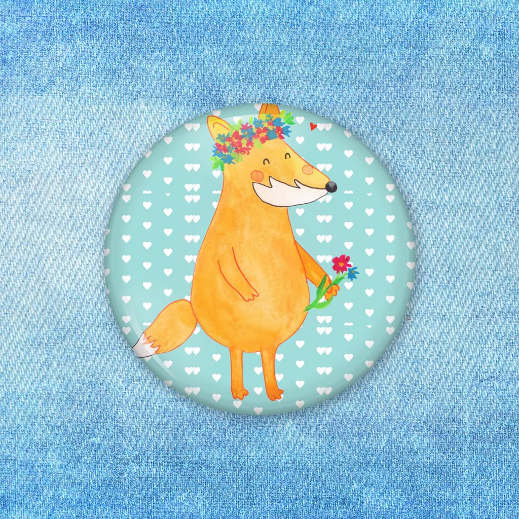 Button Fuchs Blumenliebe 50mm Button, Button, Pin, Anstecknadel, Fuchs, Füchse, Fox, Liebe, Freundin, Fuchsmädchen, Blumenmädchen, Freundinnen, Liebesbeweis, Blume, Blumen, Motivation, Freude, ich, mich, Selbstliebe