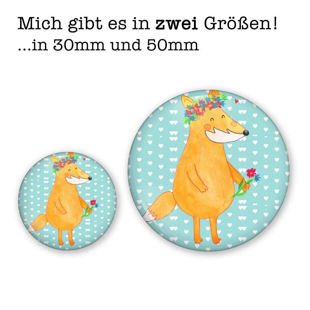 Button Fuchs Blumenliebe 50mm Button, Button, Pin, Anstecknadel, Fuchs, Füchse, Fox, Liebe, Freundin, Fuchsmädchen, Blumenmädchen, Freundinnen, Liebesbeweis, Blume, Blumen, Motivation, Freude, ich, mich, Selbstliebe