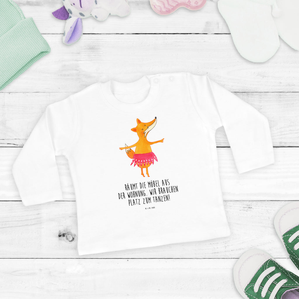 Baby Longsleeve Fuchs Ballerina Mädchen, Jungen, Baby, Langarm, Bio, Kleidung, Fuchs, Fuchs Spruch, Füchse, Füchsin, Ballerina, Ballett, Tänzerin, Tanzen, Party, Einladung, Geburtstag